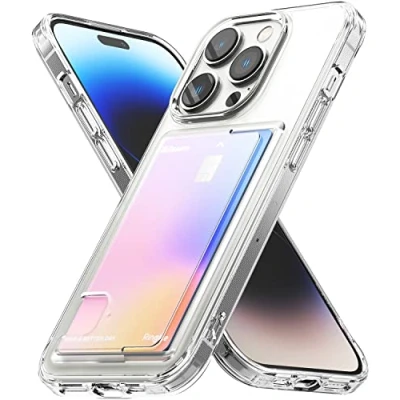 Afbeelding van Ringke Fusion Card Compatibel met iPhone 14 Pro Max (6.7&#039;&#039;) Case, Transparant Kaarthouder Slanke Schokbestendige Bumper Hoesje Clear