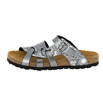 Afbeelding van Lico BIOLINE FLORA Dames Instapschoenen, Antraciet/grijs, 40 EU