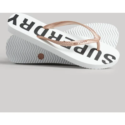 Afbeelding van Superdry CODE CORE Teenslippers, Dames, Maat: 38 39, Optic metallic rose Rubber/ textiel