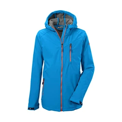 Afbeelding van killtec Boy&#039;s Softshelljack met capuchon Boys Softshelljacke, sky blue, 164, 37768 000