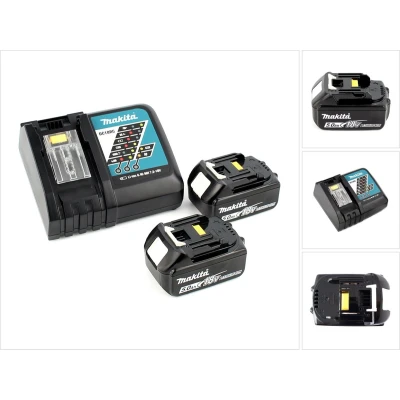 Afbeelding van Makita Power Source Set Li 18V met 2x BL1850B accu 5.0Ah + DC18RC lader ( 197570 9 )