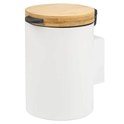 Afbeelding van bremermann Wandcosmetica emmer 3 l, badafvalemmer 2 weg montage, rond (wit)