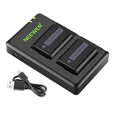 Afbeelding van Neewer NP FW50 Camera batterijlader compatibel met Sony A6000 A6500 A6300 A6400 A7 A7II A7RII A7SII A7S A7S2 A7R A7R2 A55 A5100 RX10 (2 delige micro USB aansluiting 10 mA) h)