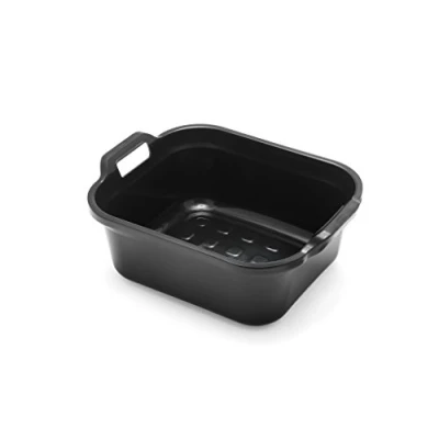 Afbeelding van Addis Rechthoekige spoelbak met handgrepen, plastic, zwart, 39 x 32 14 cm