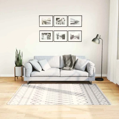 Afbeelding van Vloerkleed wasbaar anti slip 120x170 cm zwart en wit