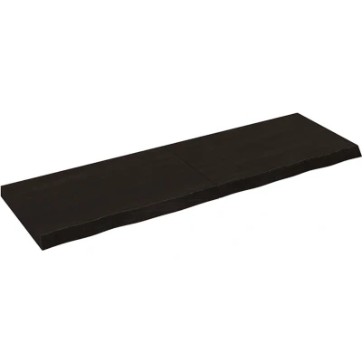 Afbeelding van vidaXL Wastafelblad 160x50x(2 6) cm behandeld massief hout donkerbruin