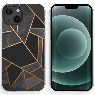 Afbeelding van Apple iPhone 13 Mini Hoesje Siliconen en TPU (zacht) iMoshion Softcase/Backcover Zwart Telefoonhoesje
