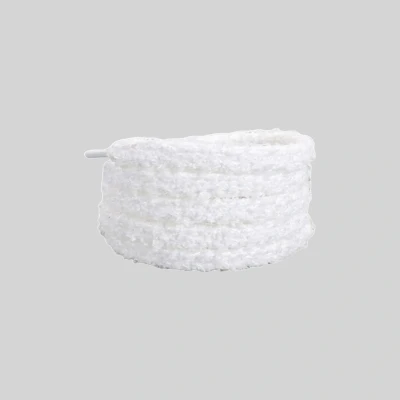 Afbeelding van Hypedpair Fluffy veters Dun 140CM Wit White Laces Pluche