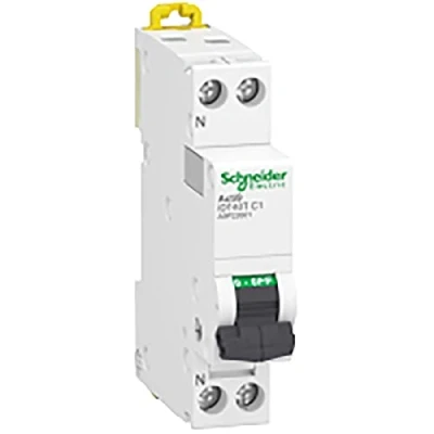 Afbeelding van Schneider Electric Acti9 iDT40T modulaire stroomonderbreker 1P+N 1A curve C 4500A/6kA A9P22601