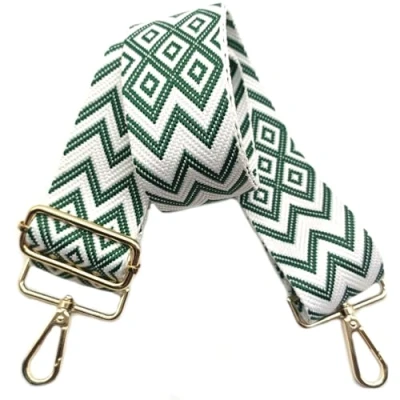 Afbeelding van Schouderriem voor tas, 5 cm, brede riem, schoudertas, verstelbaar, schouderriem, verwisselbare handtas met goudkleurige gesp, dames, doe het zelf, accessoires (groen), 05