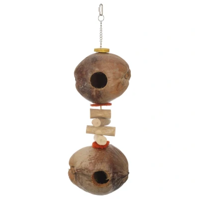 Afbeelding van Adori Double Coco Chain Vogelspeelgoed 60x21x18 cm Multi Color