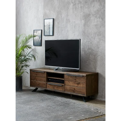 Afbeelding van Nordic Home Olan eiken tv meubel 170 cm bruin Hout