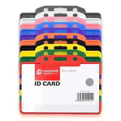 Afbeelding van CKB ltd 10x kaarthouder badgehouder pasjes badge badges naambadge houder kaarthouders naambadges plastic badgehouders etiket ov hoesje houders etiketten hardplastic