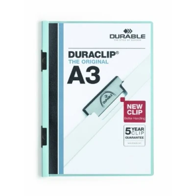 Afbeelding van Durable 221806 Klemmap Duraclip A3, tot 60 vellen blauw, verpakking van 10 stuks