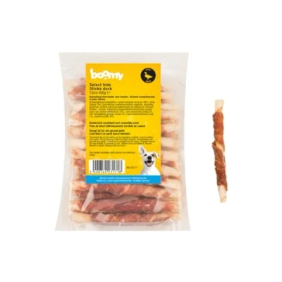 Afbeelding van Boomy Hondensnacks Rawhide sticks met eend 13cm 400g