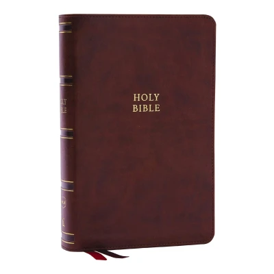 Afbeelding van NKJV, Single Column Reference Bible, Verse By Verse, Brown Leathersoft, Red Letter, Comfort Print: New King James Version, Brown, Leathesoft, ... Print