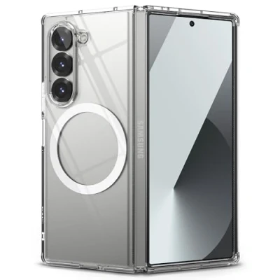 Afbeelding van Ringke Fusion Magnetic voor Samsung Z Fold 6 Case, Compatibel met Magnetisch Draadloos Transparant Antislip Hard PC Schokbestendig TPU Bumper Beschermend Hoesje Galaxy Clear