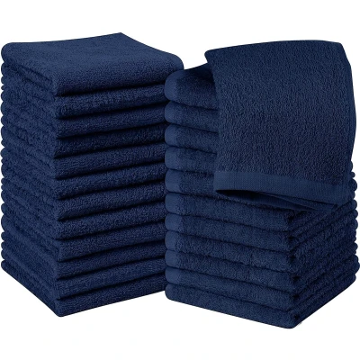 Afbeelding van Zeepdoeken, 30x30 cm, wasknijpers van 100% katoen (24 stuks, marineblauw)