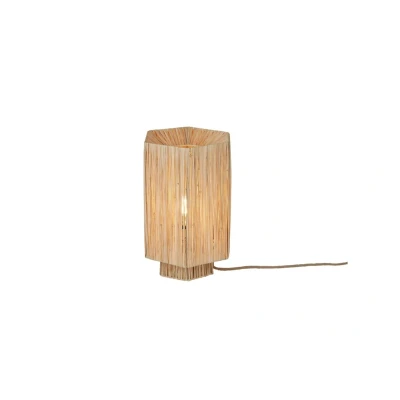 Afbeelding van Good&amp;Mojo Tafellamp Panama Raffia Octogon Naturel L 24cm
