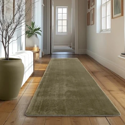Afbeelding van SIMPEX Loper Tapijt Groente 80x250 cm Antislip, Wasbaar en Zacht, Modern Effen Design voor Slaapkamer, Keuken, Gang Woonkamer, Ideaal elke Ruimte