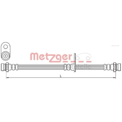 Afbeelding van METZGER 4110638 Remslang 379mm MITSUBISHI: Grandis (NA4W) 2.4 MIVEC, 2.0 DI D 2004 2011
