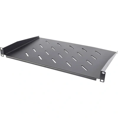 Afbeelding van intellinet 19&quot; 48,3 cm plank voor montage aan de voorkant 1 HE (montage op twee voorste profielrails) 350 mm diep geperforeerd zwart 714891