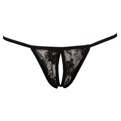 Afbeelding van String Met Open Kruis Zwart Mandy Mystery Line