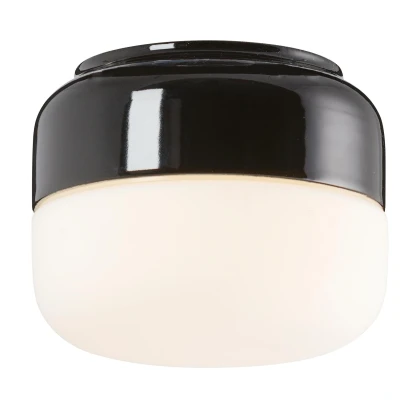 Afbeelding van Ifö Electric Ohm 140/115 plafond en wandlamp LED porselein IP44 Zwart