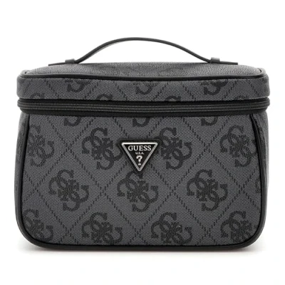 Afbeelding van GUESS Cosmetische tas Toiletry Train Case Coal Logo Donkergrijs