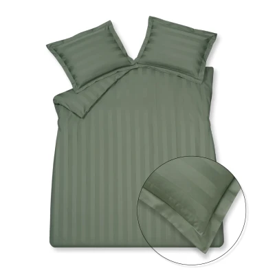 Afbeelding van Vandyck PURITY 86 STRIPE 200x200/220 + 2x 60x70 sage green