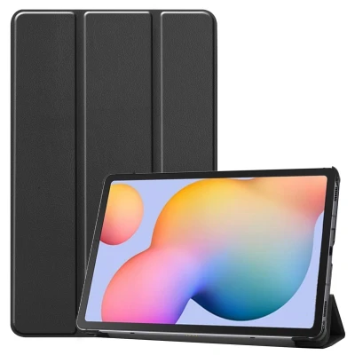 Afbeelding van Samsung Galaxy Tab S6 Lite (2022) Hoes: iMoshion Trifold Bookcase Zwart Kunstleder Tablet Hoezen