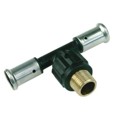 Afbeelding van Henco T stuk Ø32x3/4&quot;x32 pers x buitendraad pers. Artikelnr: 14PK 320532