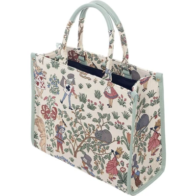Afbeelding van Signare Luxe City Bag gobelinstof Alice in Wonderland Charles Voysey
