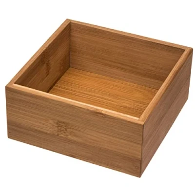 Afbeelding van Bestekbak/keuken organizer 1 vaks Tidy Smart bamboe 15 x 7 cm Bestekbakken