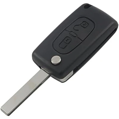 Afbeelding van Vouwsleutel 2 knoppen compatibel voor Peugeot 3008 5008 model CE0523 Blade met groef Afstandsbediening Case @Pro Plip