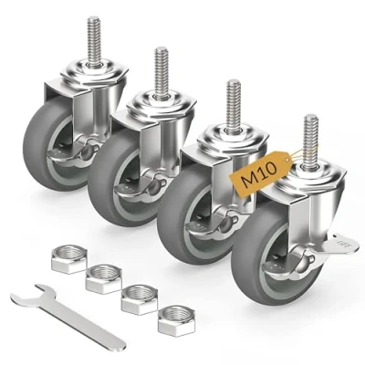 Afbeelding van Caster Wielen 3&quot; Vergrendeling Stuurpen Grijs M10