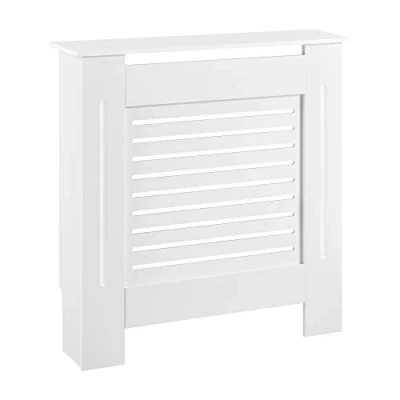 Afbeelding van Radiatoromkasting radiatorombouw MDF wit 78x19x82 cm