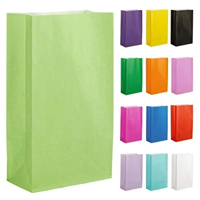 Afbeelding van Thepaperbagstore 30 Papieren Zakjes Voor Feestjes En Cadeaus Limegroen 140x245x70mm