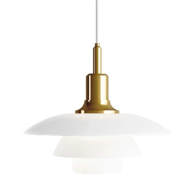 Afbeelding van Louis Poulsen PH 3,5 3 hanglamp Ø33 glas, messing gemetaliseerd
