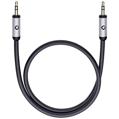 Afbeelding van Oehlbach i Connect J 35 Jackplug Audio Aansluitkabel [1x male 3,5 mm 1x mm] 5.00 m Zwart Vergulde steekcontacten