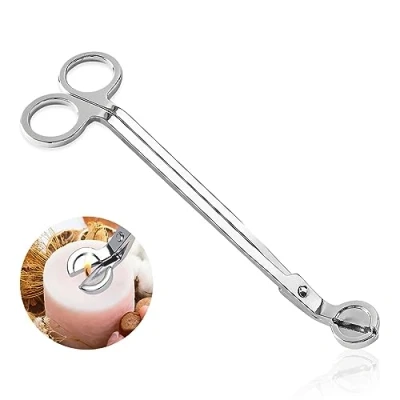 Afbeelding van Jiechang Kaars Wick Trimmer Roestvrij Cutter Clipper Schaar Mat Zwart (Zilver)