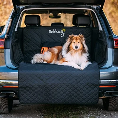 Afbeelding van Rudelkönig laarsbeschermer hond met laadrandbescherming Waterafstotend &amp; krasbestendig Gewatteerde auto hondendeken opbergtas Universele beschermmat voor honden
