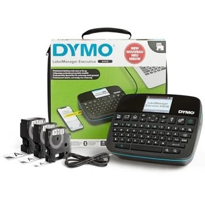 Afbeelding van DYMO LabelManager Executive 640 CB draagbare labelprinterkit met draagtas en 3 labelcassettes compacte QWERTZ labelmaker Bluetooth &amp; USB connectiviteit compatibel D1 labels