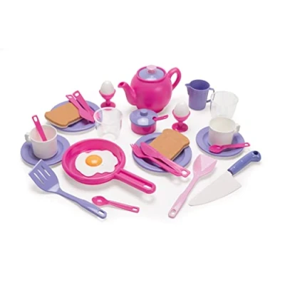 Afbeelding van Dantoy My Little Princess Ontbijtset Kinderkeuken Serviesset Zandspeelgoed Accessoires Speelkeuken 32 stuks Kinderen vanaf 3 jaar Speelgoed Ecolabel kunststof Made in Denmark