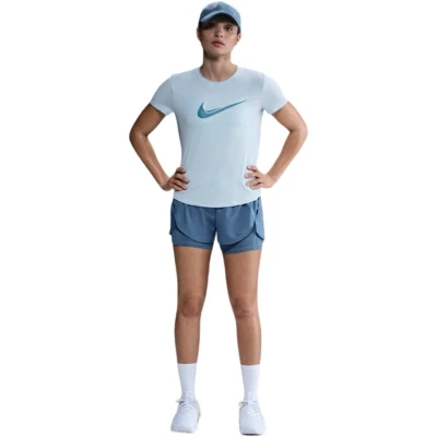 Afbeelding van Nike Performance ONE Swoosh Sport Tshirt, Dames, Maat: XS, Blue tint