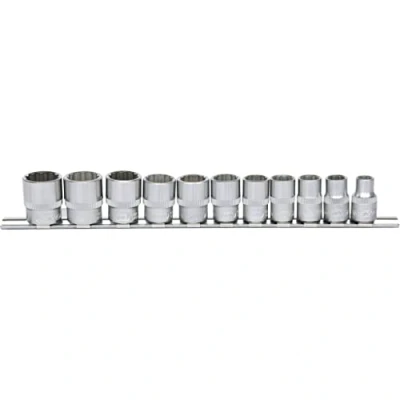 Afbeelding van KS Tools, Dopsleutel + dopmoer, 3/8&quot; 12 kant doppenset (19 mm, 8 10 14 18 11 17 15 13 9 16 mm)