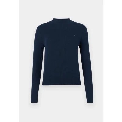 Afbeelding van Tommy Hilfiger SLIM CODY Longsleeve, Dames, Maat: Large, Dark night navy