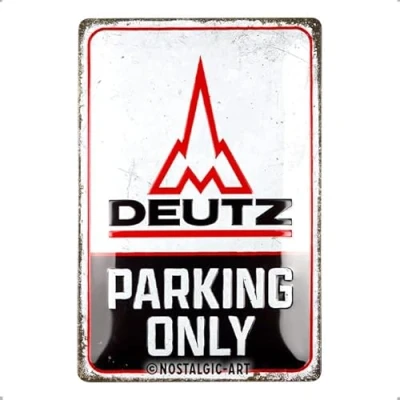 Afbeelding van Metalen Bord 20 x 30 cm Deutz Parking Only
