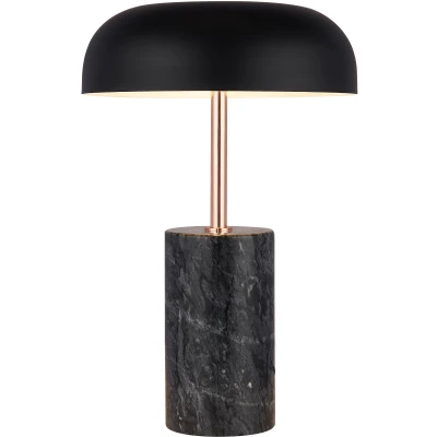 Afbeelding van Searchlight Tafellamp Tablu marmer met zwarte kap EU60709BK