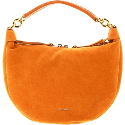 Afbeelding van COCCINELLE Leren Handtas Maelody Suede Handbag Leather Paprika Oranje